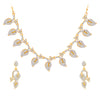 Sukkhi Sparkly Gold Plated Leafy Necklace Set For Women