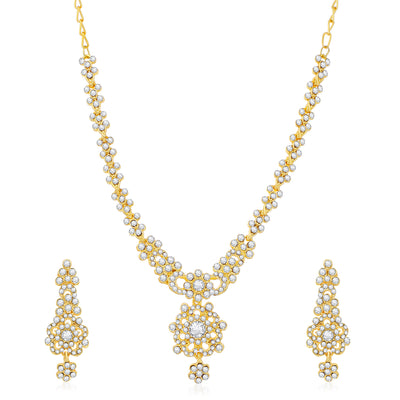 Sukkhi Brilliant Gold Plated Necklace Set For Women