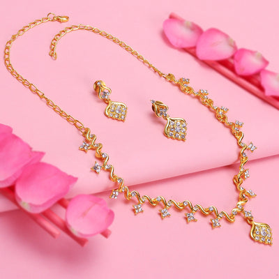 Sukkhi Delightful Gold Plated Necklace Set For Women