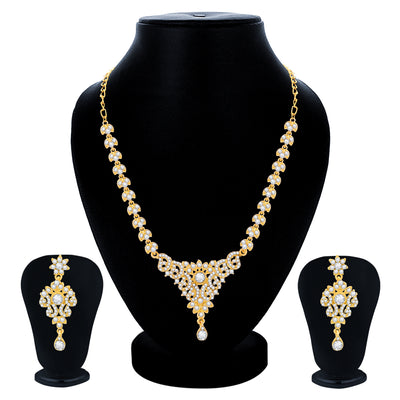 Sukkhi Glimmery Gold Plated Necklace Set For Women