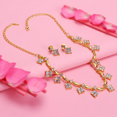 Sukkhi Adorable Gold Plated Necklace Set For Women