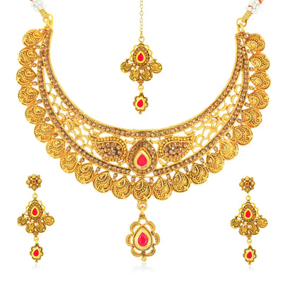 Sukkhi Gorgeous Gold Plated Necklace Set for Women