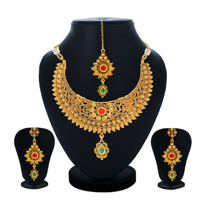 Sukkhi Marvellous Gold Plated Necklace Set for Women