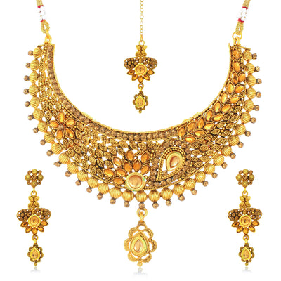 Sukkhi Modern Gold Plated Necklace Set for Women