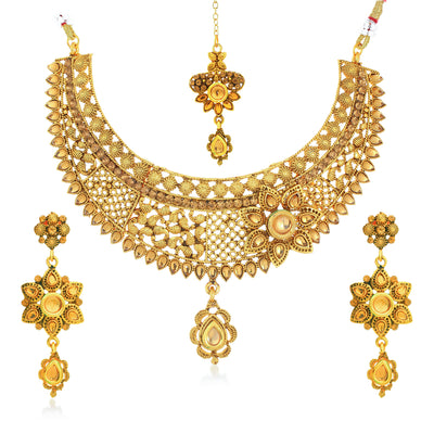 Sukkhi Pleasing Gold Plated Necklace Set for Women