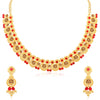 Sukkhi Exclusive LCT and Red Stone Gold Plated Necklace Set for Women