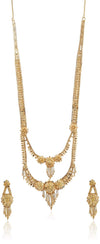 Sukkhi Amazing 24 Carat 1 Gram Gold Plated Floral Long Haram Necklace Set For Women