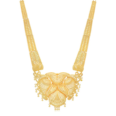 Sukkhi Spectacular 24 Carat 1 Gram Gold Plated Long Haram Necklace Set For Women