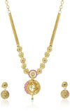 This Sukkhi Mesmerizing 24 Carat 1 Gram Gold Plated Necklace Set For Women