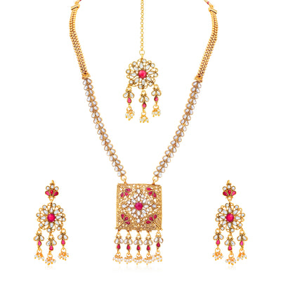 Sukkhi Youthful Gold Plated Necklace Set for Women