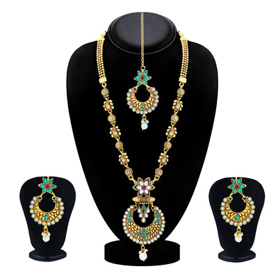 Sukkhi Fascinating Gold Plated Necklace Set for Women