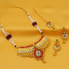 Sukkhi Attractive Pearl Gold Plated Choker Necklace Set For Women