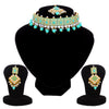 Sukkhi Incredible Pearl Gold Plated Mint Meena Collection Kundan Choker Necklace Set For Women
