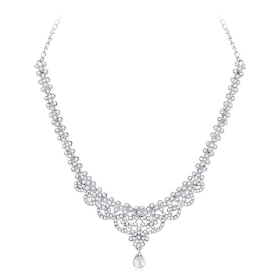 Sukkhi Elegant Rhodium Plated Necklace Set For Women