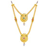 Sukkhi Glimmery Gold Plated Pearl Long Haram Necklace Set For Women