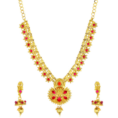 Sukkhi Ethnic Gold Plated Elephant Inspired Necklace Set For Women