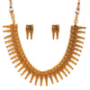 Sukkhi Decent Gold Plated Floral Collar Necklace Set for Women