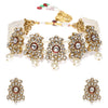 Sukkhi Sparkling Kundan Gold Plated Pearl Choker Necklace Set for Women