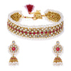Sukkhi Charming Pearl Gold Plated Choker Necklace Set for Women