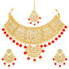 Sukkhi Lavish Gold Plated Kundan Choker Necklace Set For Women
