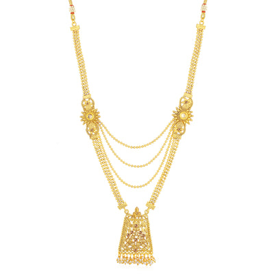 Sukkhi Splendid LCT Gold Plated Long Haram Necklace Set For Women