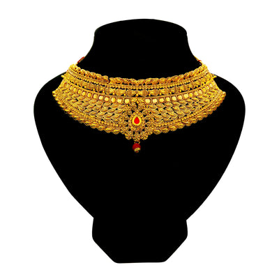 Sukkhi Graceful LCT Gold Plated Choker Necklace Set For Women