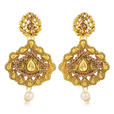 Sukkhi Ravishing LCT Gold Plated Choker Necklace Set For Women