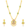 Sukkhi Eye-Catchy LCT Gold Plated Mint Collection Long Haram Necklace Set For Women