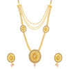 Sukkhi Gleaming LCT Gold Plated Pearl Long Haram Necklace Set For Women
