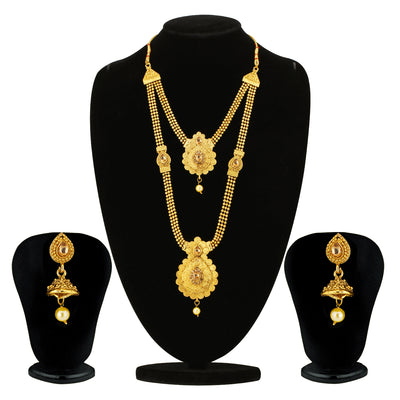 Sukkhi Trendy Gold Plated Long Haram Jalebi Necklace Set for Women