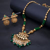 Sukkhi Resplendent Kundan Gold Plated Pearl Choker Necklace Set for Women