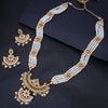 Sukkhi Exotic Kundan Gold Plated Pearl Long Layer Necklace Set for Women