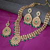 Sukkhi Ravishing Gold Plated Kundan Pearl Layer Necklace Set with Maangtikka for Women