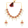 Sukkhi Elegant Pearl Gold Plated Kundan Mint Collection Choker Necklace Set for Women