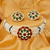 Sukkhi Glossy Pearl Gold Plated Kundan Choker Necklace Set for Women