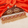 Sukkhi Exclusive Pearl Gold Plated Kundan Choker Necklace Set for Women