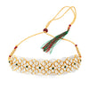 Sukkhi Lavish Pearl Gold Plated Kundan Choker Necklace Set for Women