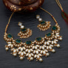 Sukkhi Delightful Pearl Gold Plated Kundan Choker Necklace Set for Women