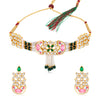 Sukkhi Amazing Pearl Gold Plated Kundan Meenakari Choker Necklace Set for Women