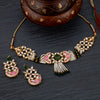 Sukkhi Amazing Pearl Gold Plated Kundan Meenakari Choker Necklace Set for Women