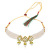 Sukkhi Gleaming Pearl Gold Plated Kundan Choker Necklace Set for Women