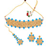 Sukkhi Stunning Gold Plated LCT & Pearl Choker Necklace Set for Women