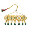 Sukkhi Floral Designer Gold Plated Kundan Necklace Set For Women