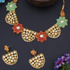 Sukkhi Graceful Gold Plated Designer Floral Choker Necklace Set For Women