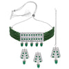 Sukkhi Stunning Rhodium Plated Choker Necklace Set For Women
