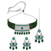 Sukkhi Ravishing Rhodium Plated Choker Necklace Set For Women