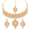 Sukkhi Eye-Catchy Gold Plated Pearl Choker Necklace Set for Women