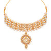 Sukkhi Eye-Catchy Gold Plated Pearl Choker Necklace Set for Women