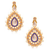 Sukkhi Elegant Gold Plated Blue Pearl Choker Necklace Set for Women