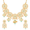 Sukkhi Graceful Gold Plated Kundan & Meenakari Choker Necklace Set for Women